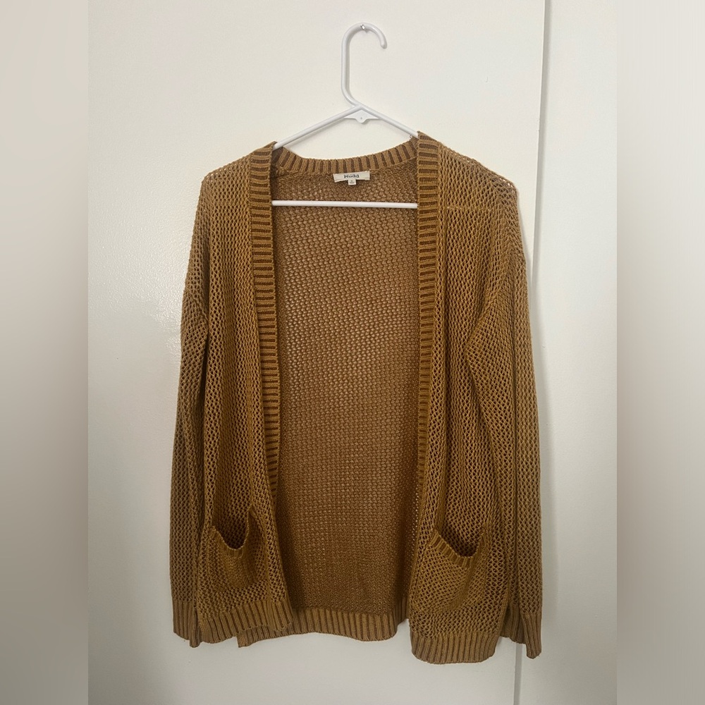 Mustard knit cardigan